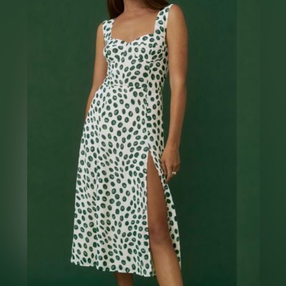 Reformation Fulton Polka Dot Dress Size 6